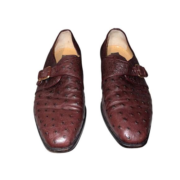 Carlo Di Nuzzo men 11 ostrich Leather singlestrap buckle loafer made in Italy 
￼ - Picture 1 of 11